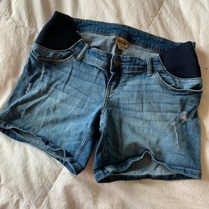Maternity shorts indigo blue